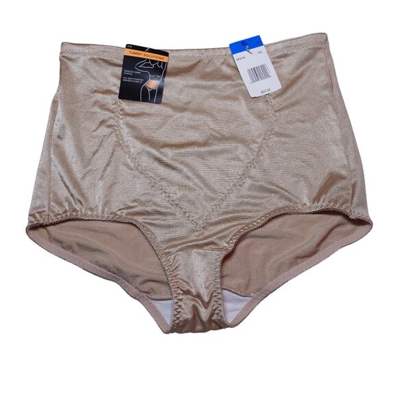 NWT Bali Jacquard Shaping Brief Underwear Sz XL Nude Tummy Control DFX710 - Picture 2 of 5